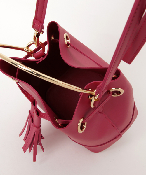 N.（N. Natural Beauty Basic）（エヌエヌナチュラルビューティーベーシック）の「メタルハンドル巾着ミニショルダーバック（トートバッグ・レディース・ブラック/ホワイト/イエロー/ピンク・ﾌﾘ-）」の12枚目の写真