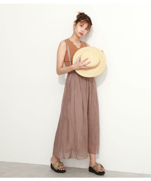 FREE'S MART（フリーズマート）の「サスペンダー付きマキシスカート（スカート・レディース・ブラック/ブラウン/イエロー・FREE）」の10枚目の写真