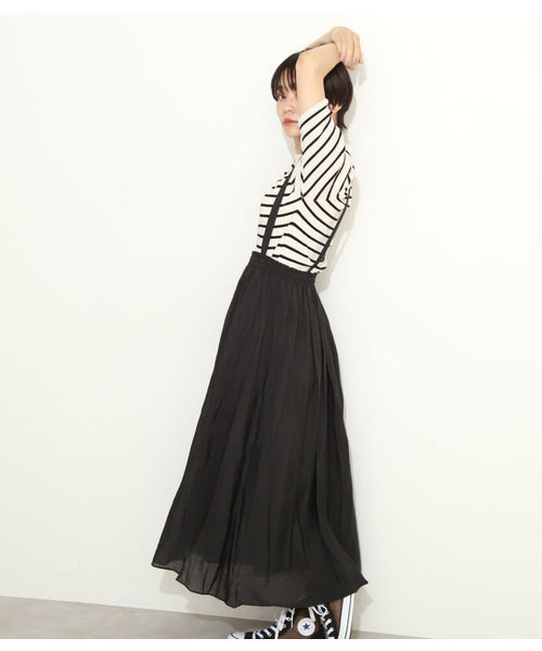 FREE'S MART（フリーズマート）の「サスペンダー付きマキシスカート（スカート・レディース・ブラック/ブラウン/イエロー・FREE）」の13枚目の写真