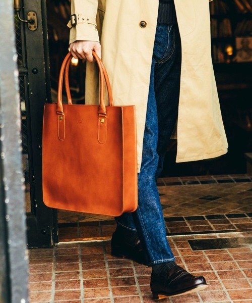 GLENROYAL（グレンロイヤル）の「【GLENROYAL/グレンロイヤル】2 HANDLE TOTE BAG/レザートートバッグ（トートバッグ・メンズ・グレー/ダークブラウン/ライトブラウン/ダークブルー/ブラック・00）」の18枚目の写真