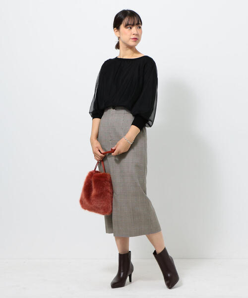 green label relaxing（グリーンレーベルリラクシング）の「KFC F/FUR キンチャク 2WAYバッグ（ショルダーバッグ・レディース・ブラック/パープル/レッド/ベージュ/ライトグレー/モカ/ピンク・FREE）」の17枚目の写真