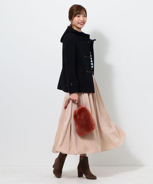 green label relaxing（グリーンレーベルリラクシング）の「KFC F/FUR キンチャク 2WAYバッグ（ショルダーバッグ・レディース・ブラック/パープル/レッド/ベージュ/ライトグレー/モカ/ピンク・FREE）」の13枚目の写真