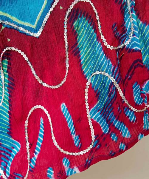 チャイハネ（チャイハネ）の「【チャイハネ】yul タイダイ風プリントスパンコール刺繍ロングスカート（スカート・レディース・ブラック/ブルー/ピンク/イエロー・FREE）」の13枚目の写真