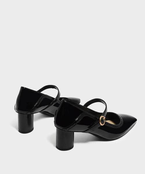 CHARLES & KEITH(チャールズ & キース)の「ブロウグディテールメリージェーン / BROGUE DETAIL MARY JANES(ローファー・レディース・ブラック/マスタード・22.5cm/23cm/23.5cm/24.5cm/25cm)」の5枚目の写真