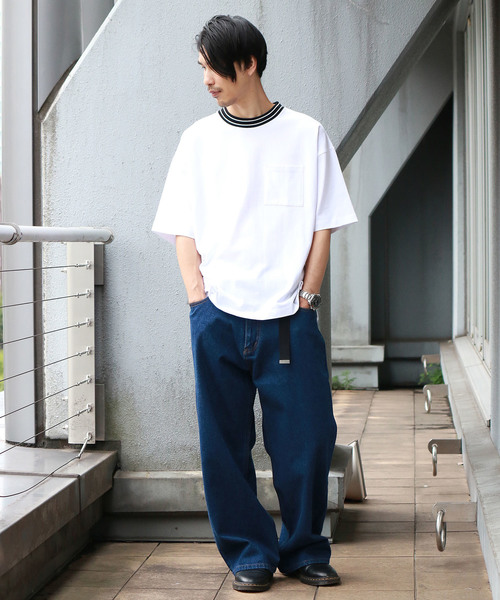 Confirm（コンファーム）の「Confirm / コンファーム デニムワイドパンツ（デニムパンツ・メンズ・ネイビー/ブルー・M/L）」の4枚目の写真