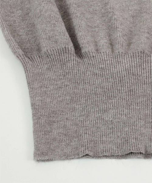 titivate(ティティベイト)の「カシミヤタッチバルーンスリーブニット(ニット/セーター・レディース・杢グレー/オフホワイト/パープル/ブラック/ライトブラウン・L/S/M)」の15枚目の写真
