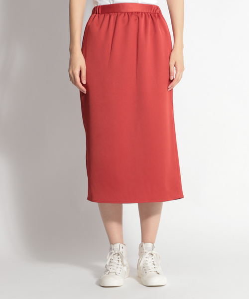 niko and...(ニコアンド)の「マットサテン裏起毛スカート(スカート・レディース・ネイビー/キャメル/レッド・LARGE/MEDIUM)」の15枚目の写真