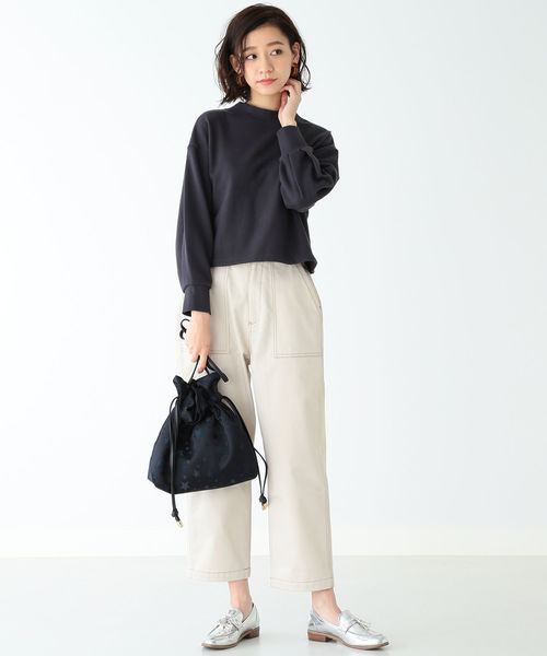 B:MING by BEAMS（ビーミングバイビームス）の「B:MING by BEAMS / 袖タック 裏毛プルオーバー19SS（スウェット・レディース・ホワイト系その他/スミクロ/ベージュ/パープル・ONE SIZE）」の6枚目の写真