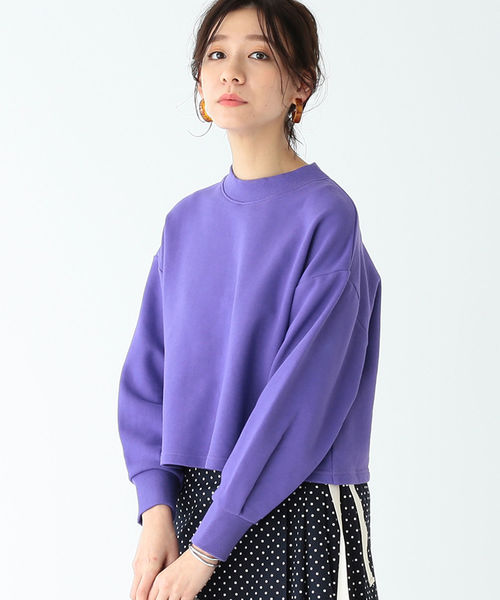 B:MING by BEAMS（ビーミングバイビームス）の「B:MING by BEAMS / 袖タック 裏毛プルオーバー19SS（スウェット・レディース・ホワイト系その他/スミクロ/ベージュ/パープル・ONE SIZE）」の4枚目の写真