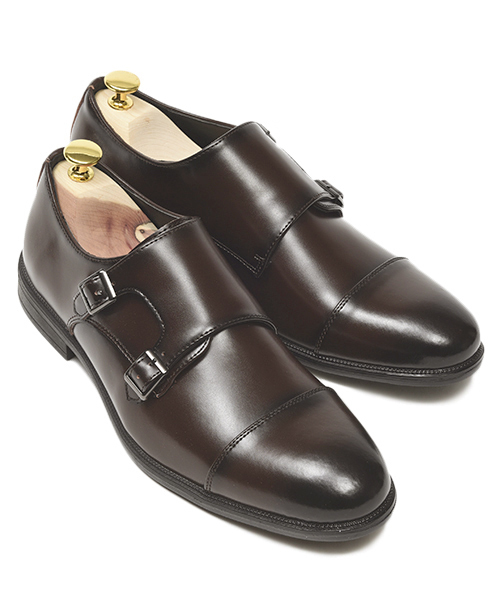 LUGG NAGG(ラグナグ)の「【Stnd works/スタンドワークス】カウレザー ダブルモンク ストレートチップ ドレスシューズ(ドレスシューズ・メンズ・ブラック/ダークブラウン/ブラウン・25.5cm/26.5cm/25.0cm/26.0cm/27.0cm/27.5cm)」の2枚目の写真