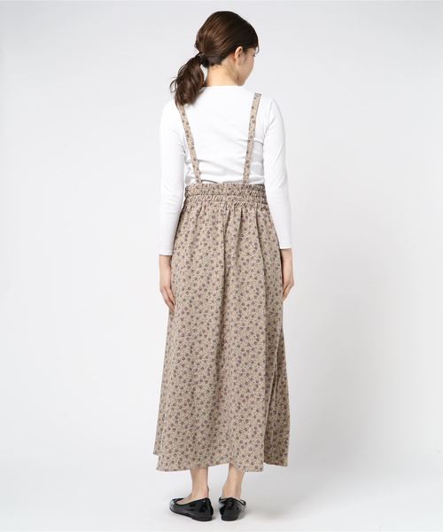 STYLEBLOCK（スタイルブロック）の「花柄プリントサスペンダースカート（スカート・レディース・ブラック/ベージュ/イエロー/グリーン・M）」の6枚目の写真