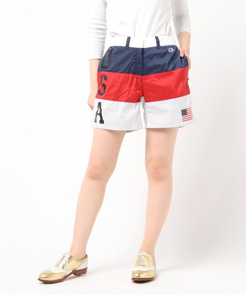 Champion Golf(チャンピオンゴルフ)の「【Champion/チャンピオン】レディース GOLF ショートパンツ(その他パンツ・レディース・オレンジ/ターコイズブルー/レッド・MEDIUM/LARGE)」の3枚目の写真