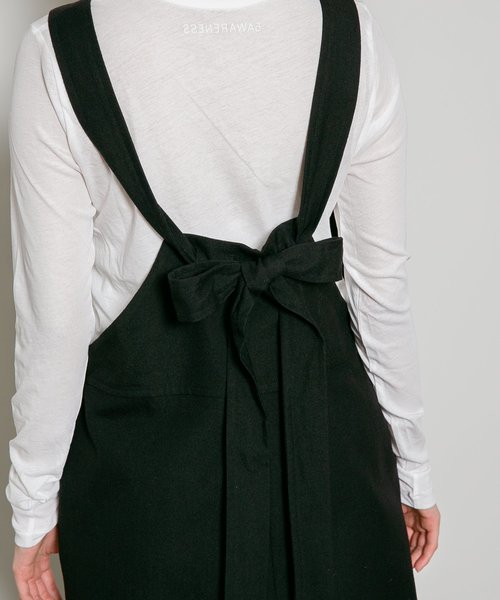 Curensology（カレンソロジー）の「Curensology(カレンソロジー)/ウールタンブラーサロペット（サロペット/オーバーオール・レディース・ブラック・FREE）」の3枚目の写真