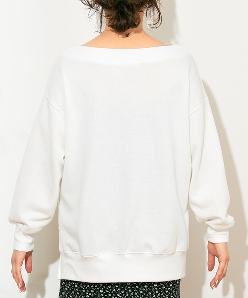 natural couture（ナチュラルクチュール）の「裏毛ビックプルオーバー（スウェット・レディース・オフホワイト/スミクロ/ベージュ/サックスブルー・FREE）」の10枚目の写真