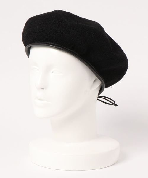 KOBE LETTUCE(コウベレタス)の「パイピングサマーベレー帽(ハンチング/ベレー帽・レディース・ベージュ/ブルーグリーン/ネイビー/ブラック・FREE)」の2枚目の写真