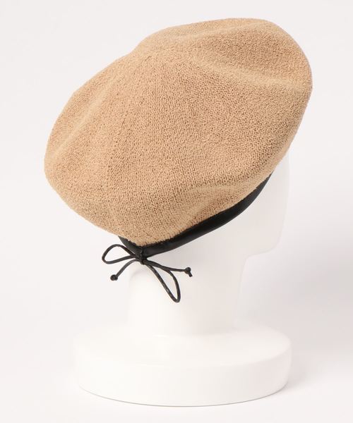 KOBE LETTUCE(コウベレタス)の「パイピングサマーベレー帽(ハンチング/ベレー帽・レディース・ベージュ/ブルーグリーン/ネイビー/ブラック・FREE)」の5枚目の写真