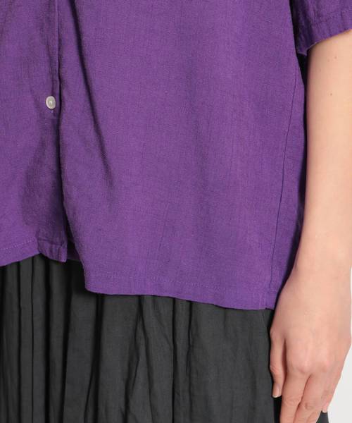 niko and...（ニコアンド）の「開襟ボタンブラウス（シャツ/ブラウス・レディース・ベージュ/パープル/ブラウン/イエロー/ダークブラウン・MEDIUM/LARGE）」の17枚目の写真