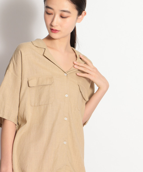 niko and...（ニコアンド）の「開襟ボタンブラウス（シャツ/ブラウス・レディース・ベージュ/パープル/ブラウン/イエロー/ダークブラウン・MEDIUM/LARGE）」の22枚目の写真