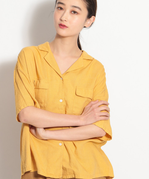 niko and...（ニコアンド）の「開襟ボタンブラウス（シャツ/ブラウス・レディース・ベージュ/パープル/ブラウン/イエロー/ダークブラウン・MEDIUM/LARGE）」の20枚目の写真