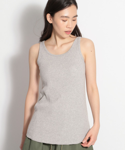 niko and...（ニコアンド）の「アイレットジャカードテレコタンクトップ（タンクトップ・レディース・グレー/ブラック/ブラウン/ナチュラル/ライトブラウン/チャコール・LARGE/MEDIUM）」の3枚目の写真