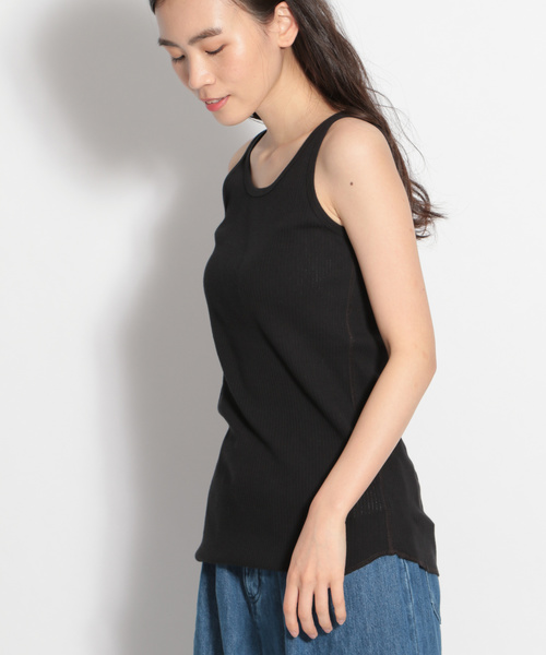 niko and...（ニコアンド）の「アイレットジャカードテレコタンクトップ（タンクトップ・レディース・グレー/ブラック/ブラウン/ナチュラル/ライトブラウン/チャコール・LARGE/MEDIUM）」の2枚目の写真