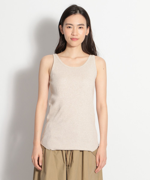 niko and...（ニコアンド）の「アイレットジャカードテレコタンクトップ（タンクトップ・レディース・グレー/ブラック/ブラウン/ナチュラル/ライトブラウン/チャコール・LARGE/MEDIUM）」の9枚目の写真
