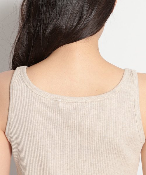 niko and...（ニコアンド）の「アイレットジャカードテレコタンクトップ（タンクトップ・レディース・グレー/ブラック/ブラウン/ナチュラル/ライトブラウン/チャコール・LARGE/MEDIUM）」の15枚目の写真