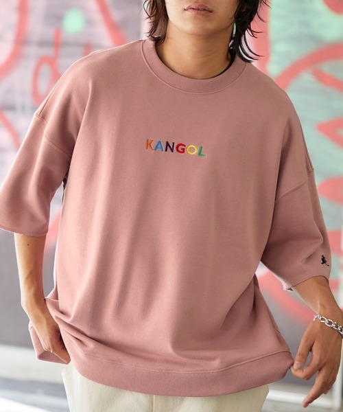 KANGOL（カンゴール）の「▽WEB限定 MONO-MART×KANGOL カンゴール ビッグシルエット プルオーバー スウェット (1/2 sleeve)（スウェット・メンズ・オフホワイト/ホワイト系その他/ブラック/ブラック系その他/杢グレー/ベージュ/ベージュ系その他/ダークグリーン/グリーン系その他/ブルー系その他/ホワイト系その他2/グレー系その他/ベージュ系その他2/パープル系その他/ピンク系その他/ベージュ系その他3/グリーン系その他2・FREE）」の21枚目の写真