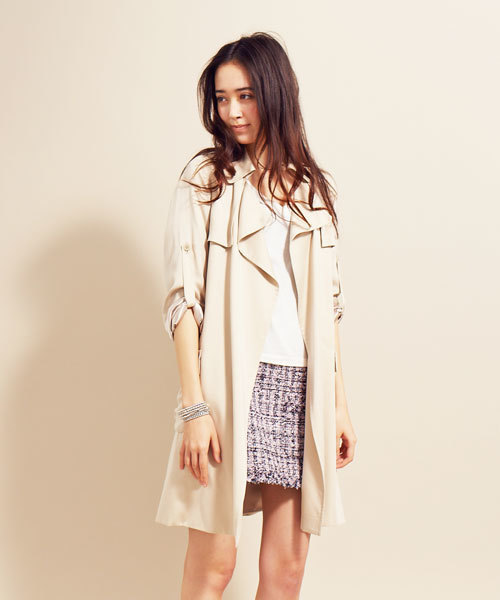 Jewel Changes(ジュエルチェンジズ)の「JCT TEN ラップ トレンチ コート∴(トレンチコート・レディース・ナチュラル/ベージュ・36/38)」の2枚目の写真
