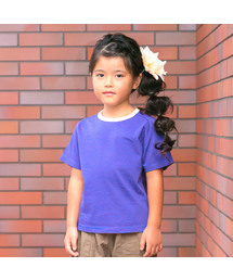 先染めボーダー天竺 ミジンボーダーゆるっと半袖Tシャツ