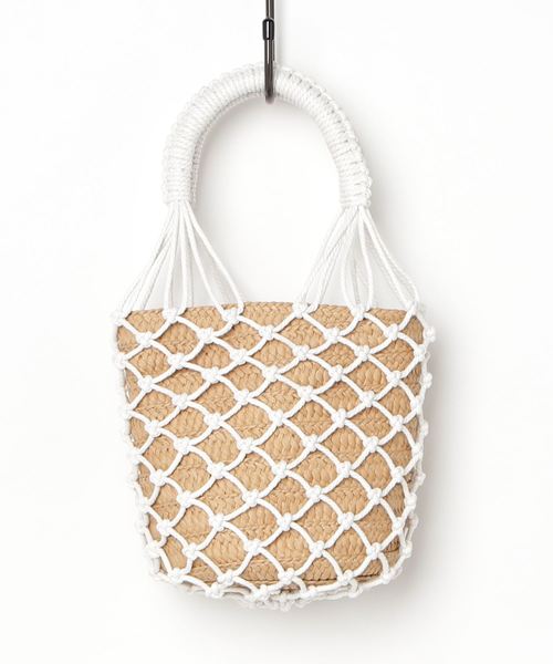 WEGO(ウィゴー)の「WEGO/メッシュバケツトートバッグ(トートバッグ・レディース・ブラック/ホワイト・FREE)」の5枚目の写真