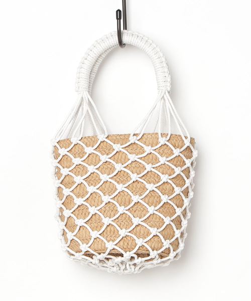 WEGO(ウィゴー)の「WEGO/メッシュバケツトートバッグ(トートバッグ・レディース・ブラック/ホワイト・FREE)」の3枚目の写真