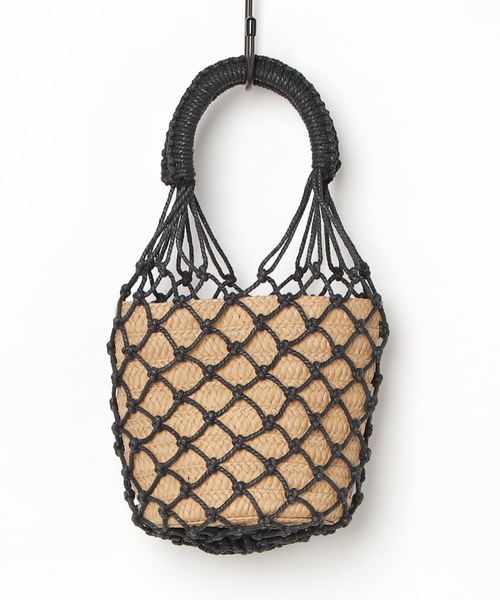 WEGO(ウィゴー)の「WEGO/メッシュバケツトートバッグ(トートバッグ・レディース・ブラック/ホワイト・FREE)」の4枚目の写真