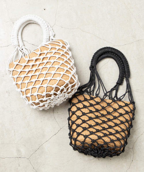 WEGO(ウィゴー)の「WEGO/メッシュバケツトートバッグ(トートバッグ・レディース・ブラック/ホワイト・FREE)」の16枚目の写真