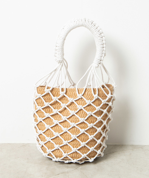 WEGO(ウィゴー)の「WEGO/メッシュバケツトートバッグ(トートバッグ・レディース・ブラック/ホワイト・FREE)」の13枚目の写真