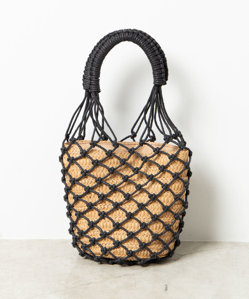 WEGO(ウィゴー)の「WEGO/メッシュバケツトートバッグ(トートバッグ・レディース・ブラック/ホワイト・FREE)」の12枚目の写真