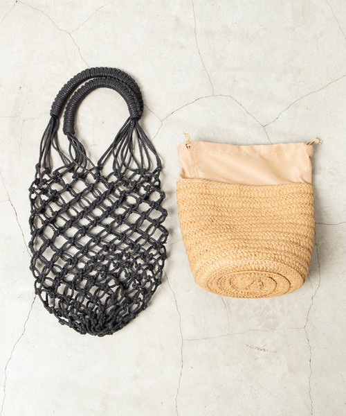 WEGO(ウィゴー)の「WEGO/メッシュバケツトートバッグ(トートバッグ・レディース・ブラック/ホワイト・FREE)」の10枚目の写真