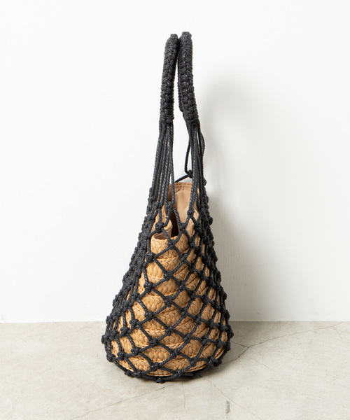 WEGO(ウィゴー)の「WEGO/メッシュバケツトートバッグ(トートバッグ・レディース・ブラック/ホワイト・FREE)」の11枚目の写真