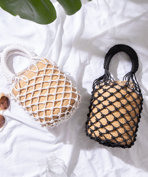 WEGO(ウィゴー)の「WEGO/メッシュバケツトートバッグ(トートバッグ・レディース・ブラック/ホワイト・FREE)」の17枚目の写真