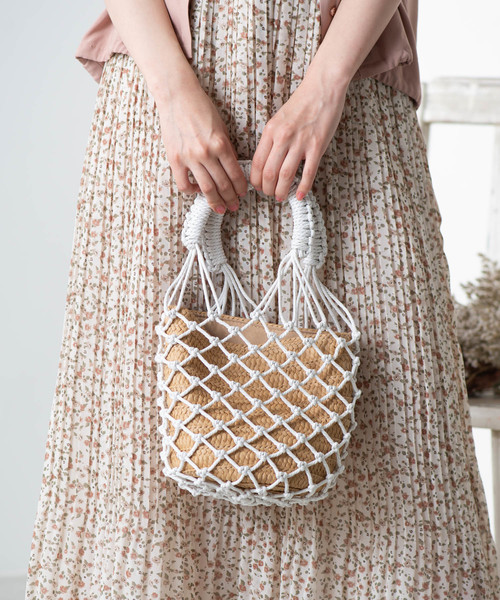 WEGO(ウィゴー)の「WEGO/メッシュバケツトートバッグ(トートバッグ・レディース・ブラック/ホワイト・FREE)」の15枚目の写真