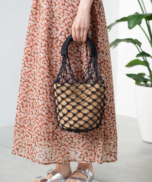 WEGO(ウィゴー)の「WEGO/メッシュバケツトートバッグ(トートバッグ・レディース・ブラック/ホワイト・FREE)」の14枚目の写真