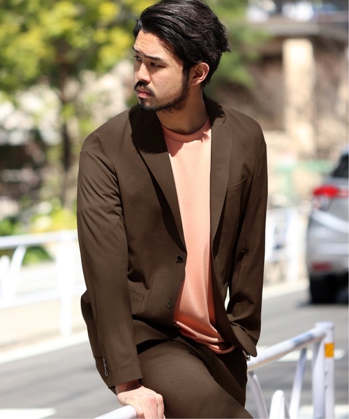 EDIFICE（エディフィス）の「CLICK ライトメランジトロ 2ボタン ジャケット（テーラードジャケット・メンズ・ベージュ/ブラウン/ブラック/グレー/ブルー系その他・SMALL/X-LARGE/LARGE/MEDIUM）」の3枚目の写真