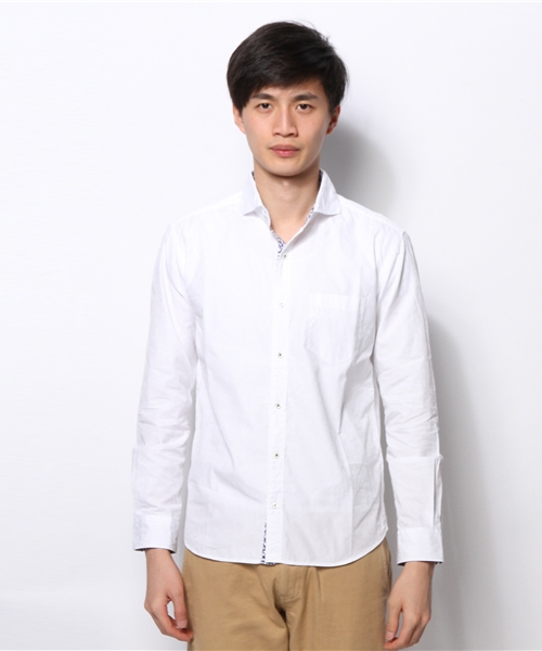 MEN'S BIGI（メンズビギ）の「フラワージャガードシャツ（シャツ/ブラウス・メンズ・ホワイト/サックスブルー・LARGE/SMALL/MEDIUM/LL）」の3枚目の写真