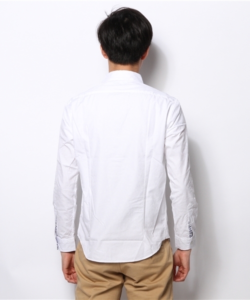 MEN'S BIGI（メンズビギ）の「フラワージャガードシャツ（シャツ/ブラウス・メンズ・ホワイト/サックスブルー・LARGE/SMALL/MEDIUM/LL）」の8枚目の写真