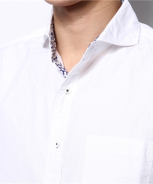 MEN'S BIGI（メンズビギ）の「フラワージャガードシャツ（シャツ/ブラウス・メンズ・ホワイト/サックスブルー・LARGE/SMALL/MEDIUM/LL）」の7枚目の写真