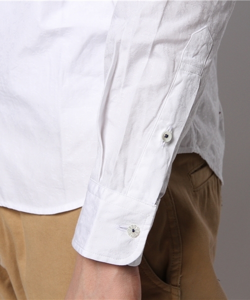 MEN'S BIGI（メンズビギ）の「フラワージャガードシャツ（シャツ/ブラウス・メンズ・ホワイト/サックスブルー・LARGE/SMALL/MEDIUM/LL）」の6枚目の写真