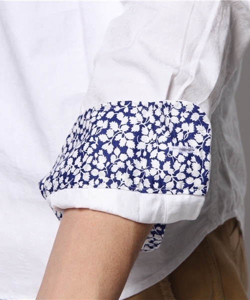 MEN'S BIGI（メンズビギ）の「フラワージャガードシャツ（シャツ/ブラウス・メンズ・ホワイト/サックスブルー・LARGE/SMALL/MEDIUM/LL）」の5枚目の写真