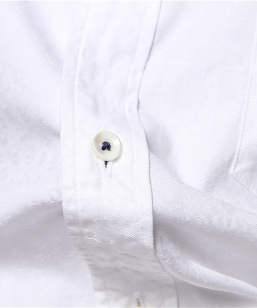 MEN'S BIGI（メンズビギ）の「フラワージャガードシャツ（シャツ/ブラウス・メンズ・ホワイト/サックスブルー・LARGE/SMALL/MEDIUM/LL）」の4枚目の写真