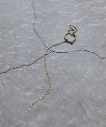 un by Tomoyo Yoshida | ■10KNudeシンボルZ・S-Earcuff + 10Kペタルチェーンチャーム(イヤリング（片耳用）)