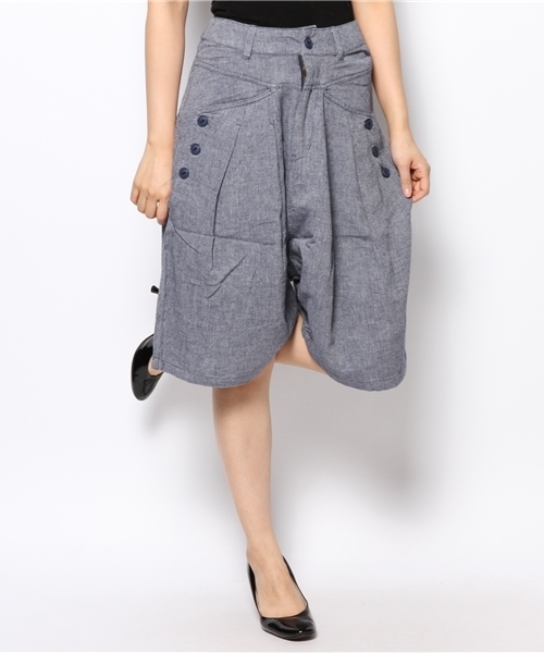 CIAOPANIC（チャオパニック）の「【Ciaopanic】　リバイバルコットンサルエルキュロット（その他パンツ・レディース・ネイビー/オフホワイト・SMALL/MEDIUM）」の2枚目の写真